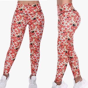 Bon Bon Up Leggings Body Shaping Butt Lifting Poppy Floral Print S